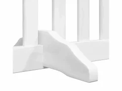 New Clicnbuy Puerta de perros plegable 8 paneles madera álamo blanca 640 cm Blanco