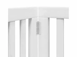 Sale Clicnbuy Puerta de perros plegable 15 paneles madera álamo blanca 750 cm Blanco