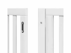Sale Clicnbuy Puerta de perros plegable 15 paneles madera álamo blanca 750 cm Blanco