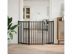 Online Puerta de perros plegable 3 paneles madera abeto 150 cm Seguridad Para Mascotas