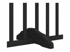 Best Clicnbuy Puerta de perros plegable 12 paneles madera álamo negra 960 cm Negro