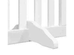 Clicnbuy Puerta de perros plegable 6 paneles madera álamo blanca 480 cm