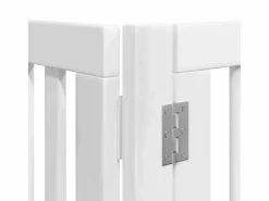 Clicnbuy Puerta de perros plegable 10 paneles madera álamo blanca 800 cm