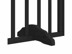 Clicnbuy Puerta de perros plegable 15 paneles madera álamo negra 750 cm