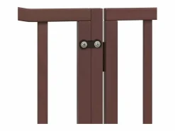 New Clicnbuy Puerta de perros plegable 6 paneles madera álamo marrón 480 cm Marru00f3n