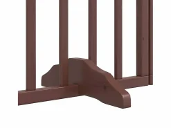 Clicnbuy Puerta de perros plegable 15 paneles madera álamo marrón 750 cm