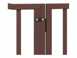 Clicnbuy Puerta de perros plegable 12 paneles madera álamo marrón 960 cm Marru00f3n