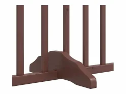 Clicnbuy Puerta de perros plegable 12 paneles madera álamo marrón 960 cm Marru00f3n