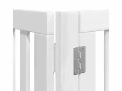 Clicnbuy Puerta de perros plegable 12 paneles madera álamo blanca 960 cm