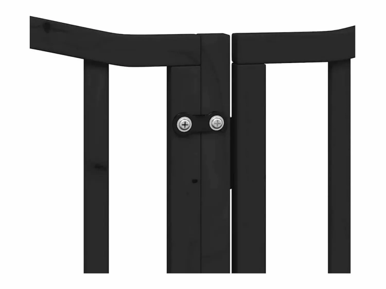 Clicnbuy Puerta de perros plegable 15 paneles madera álamo negra 750 cm