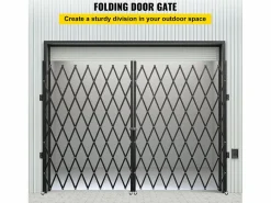 Hot Puerta de Seguridad Plegable Doble SucceBuy, 198.12cm H x 365.76cm W, Puerta Plegable, Puerta de Tijera Puerta De Garaje
