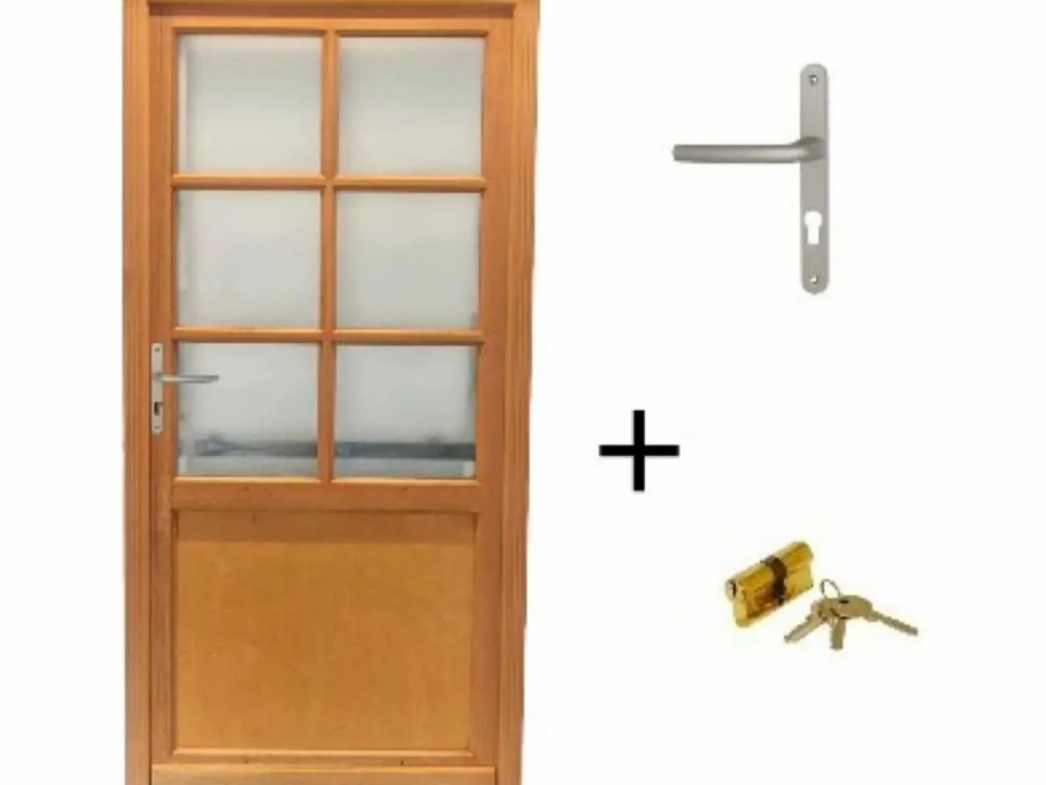 Puerta de servicio de madera esmaltada Naxos, Al.215xl.90 p. derecha + Mango Y Cañón (ref 01245F924) Tabla de Dimensiones sin manilla Puerta De Entrada
