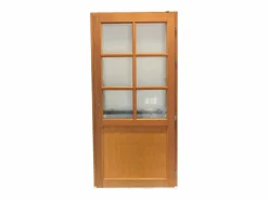 GD Menuiseries Puerta De Servicio De Madera Esmaltada Naxos, Al.200xl.80 p.izquierda + Tirador Y Cilindro (ref 01245F924) Tabla Dimensiones sin manilla