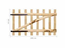 Best Puerta de valla simple de madera de avellano 100x60 cm Puerta De Entrada