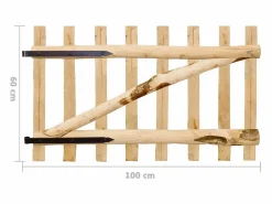 Best Puerta de valla simple de madera de avellano 100x60 cm Puerta De Entrada