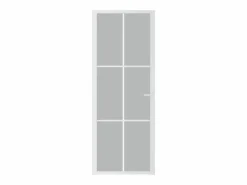 New Puerta interior de vidrio y aluminio mate 76x201,5 cm ES718383 Puerta Con Marco