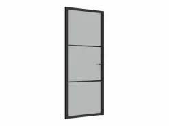 Online Puerta interior de vidrio y aluminio mate 83x201,5 cm ES998191 Puerta Con Marco