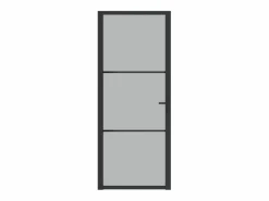 Online Puerta interior de vidrio y aluminio mate 83x201,5 cm ES998191 Puerta Con Marco