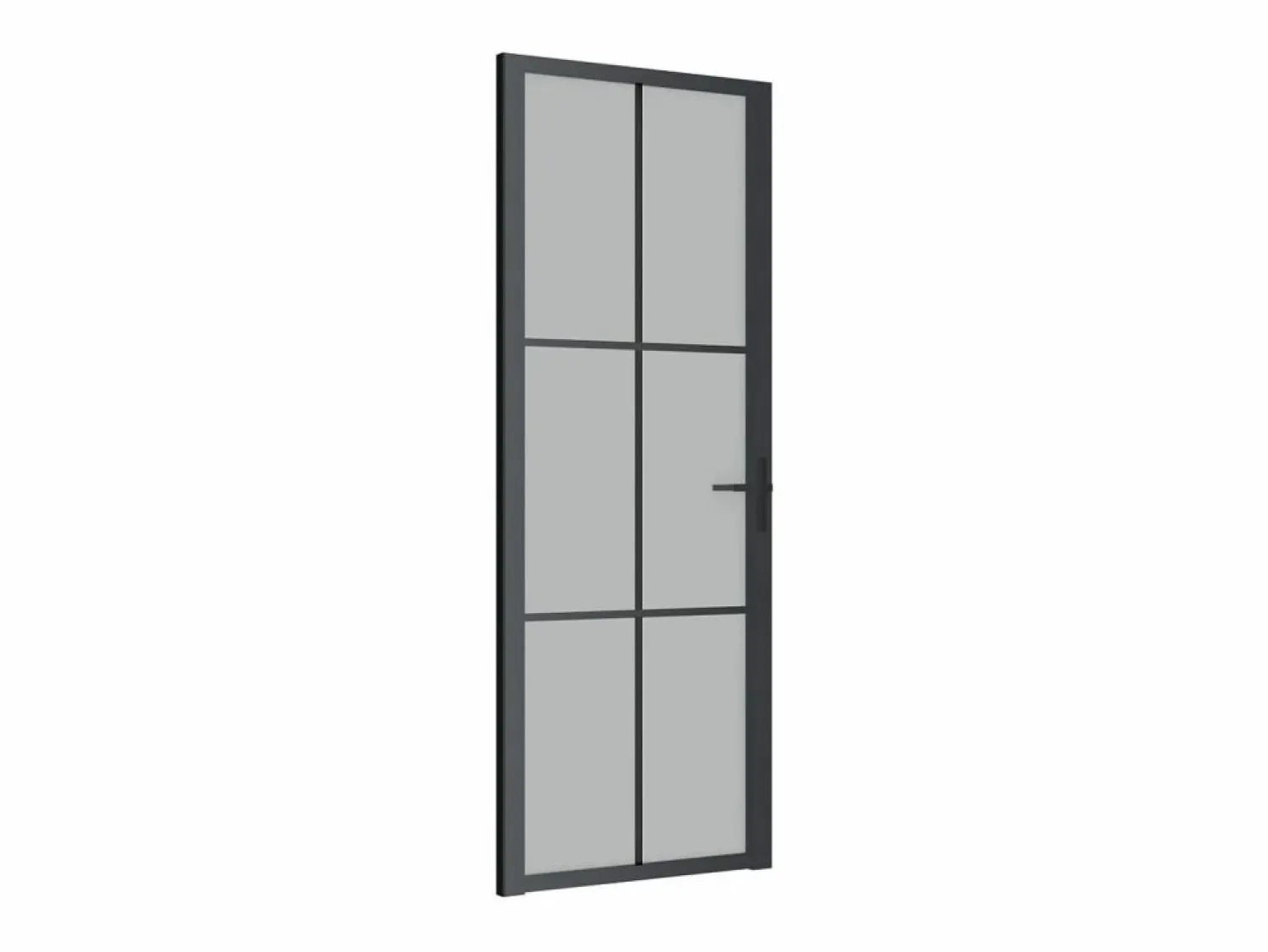 Clearance Puerta interior de vidrio y aluminio mate 76x201,5 cm ES878423 Negro