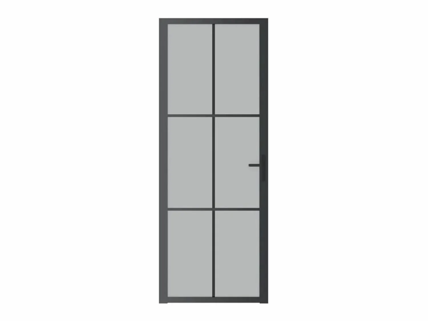 Clearance Puerta interior de vidrio y aluminio mate 76x201,5 cm ES878423 Negro