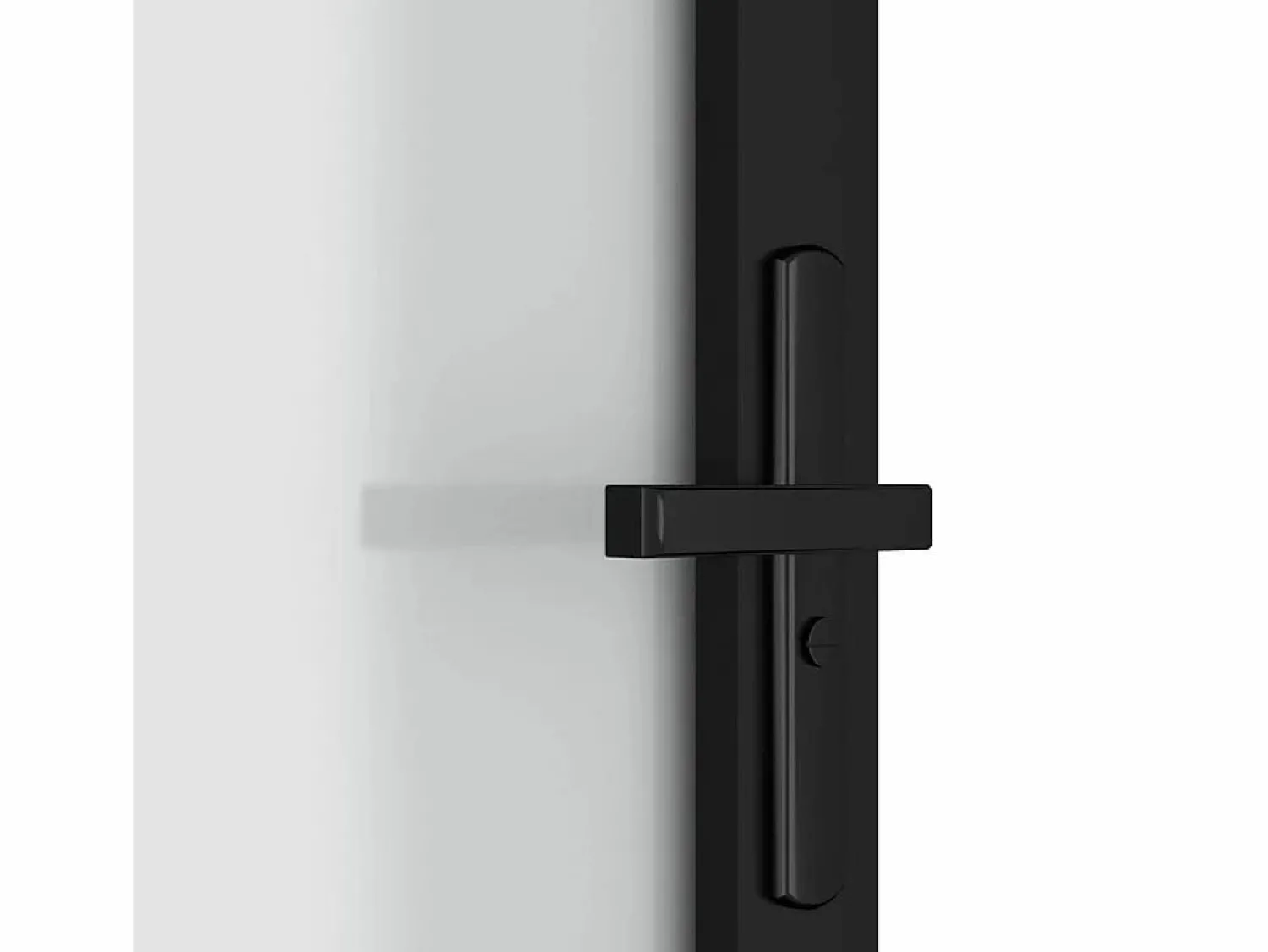 Clearance Puerta interior de vidrio y aluminio mate 76x201,5 cm ES878423 Negro