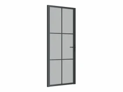 Puerta interior de vidrio y aluminio mate 83x201,5 cm ES214075