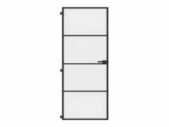 Hot Puerta interior delgada negra vidrio y aluminio 83x201,5 cm ES998310 Puerta Con Marco