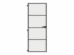 Clearance Puerta interior delgada negra vidrio y aluminio 76x201,5 cm ES773690 Negro