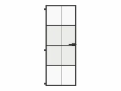 Puerta interior delgada negra vidrio y aluminio 76x201,5 cm ES897975