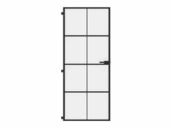 Online Puerta interior delgada negra vidrio y aluminio 83x201,5 cm ES781095 Negro