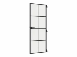 Best Puerta interior delgada negra vidrio y aluminio 76x201,5 cm ES646277 Puerta Con Marco