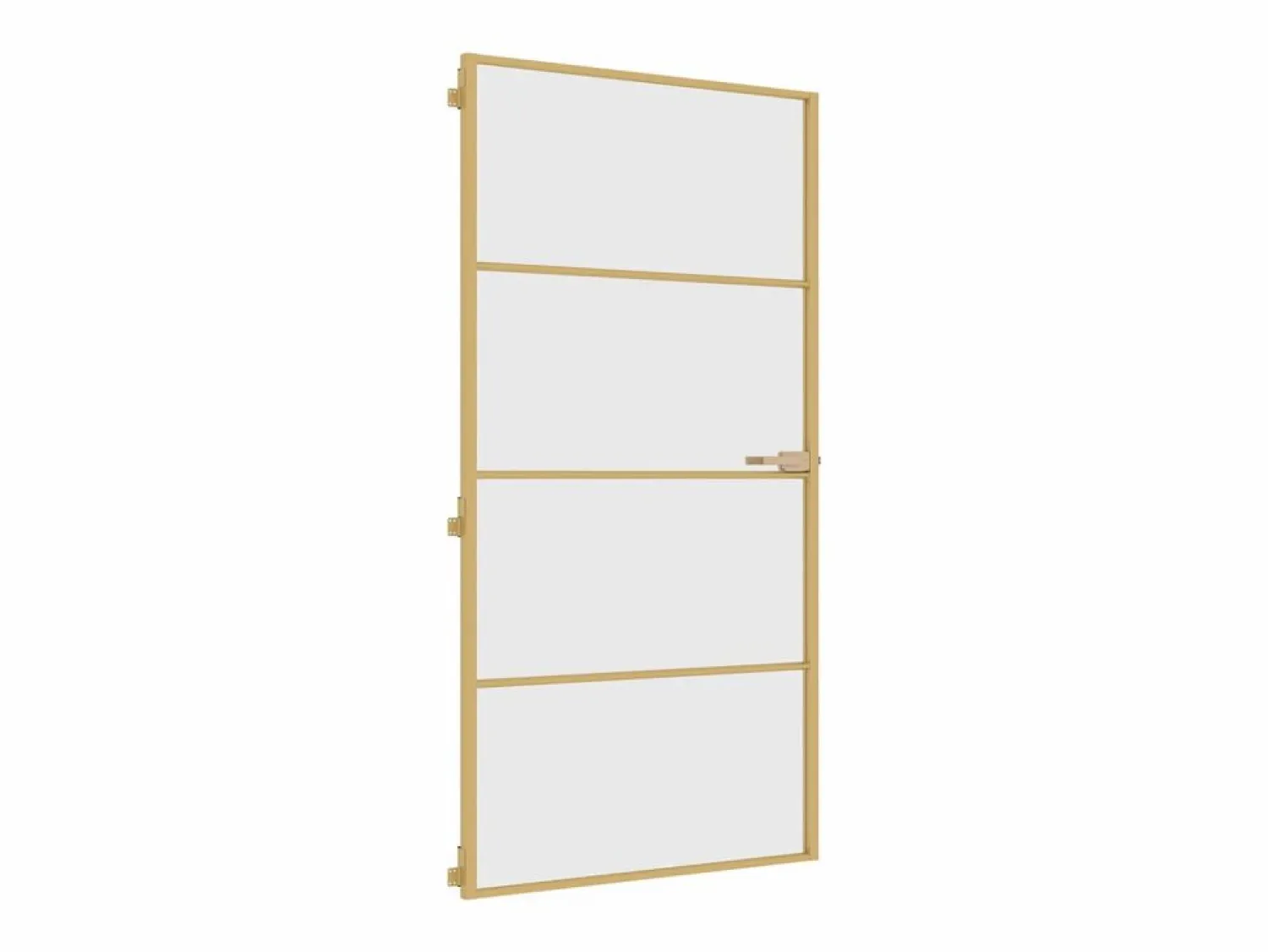 Clearance Puerta interior dorada vidrio templado aluminio 102,5x201,5 cm ES679212 Puerta Con Marco
