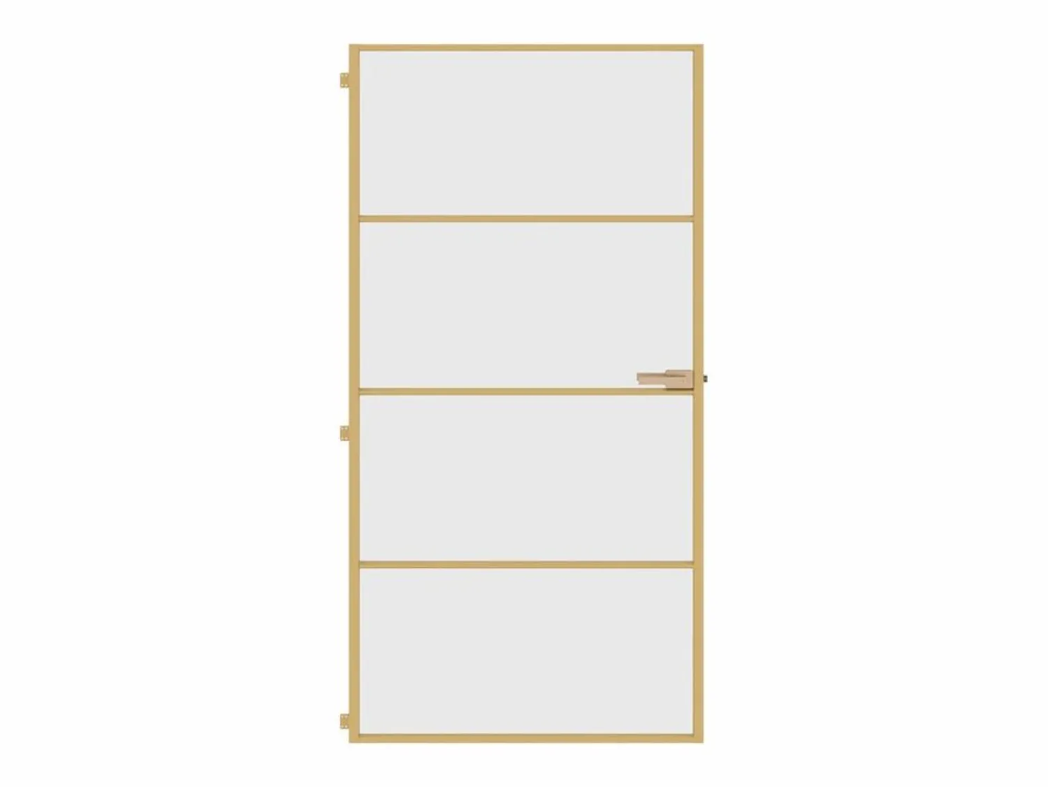 Clearance Puerta interior dorada vidrio templado aluminio 102,5x201,5 cm ES679212 Puerta Con Marco