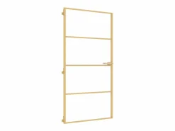 Discount Puerta interior dorada vidrio templado aluminio 102,5x201,5 cm ES445525 Puerta Con Marco