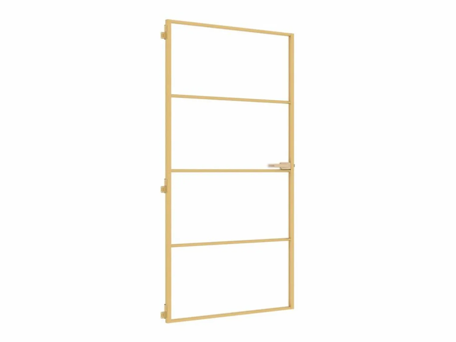 Discount Puerta interior dorada vidrio templado aluminio 102,5x201,5 cm ES445525 Puerta Con Marco