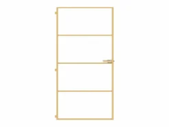 Discount Puerta interior dorada vidrio templado aluminio 102,5x201,5 cm ES445525 Puerta Con Marco