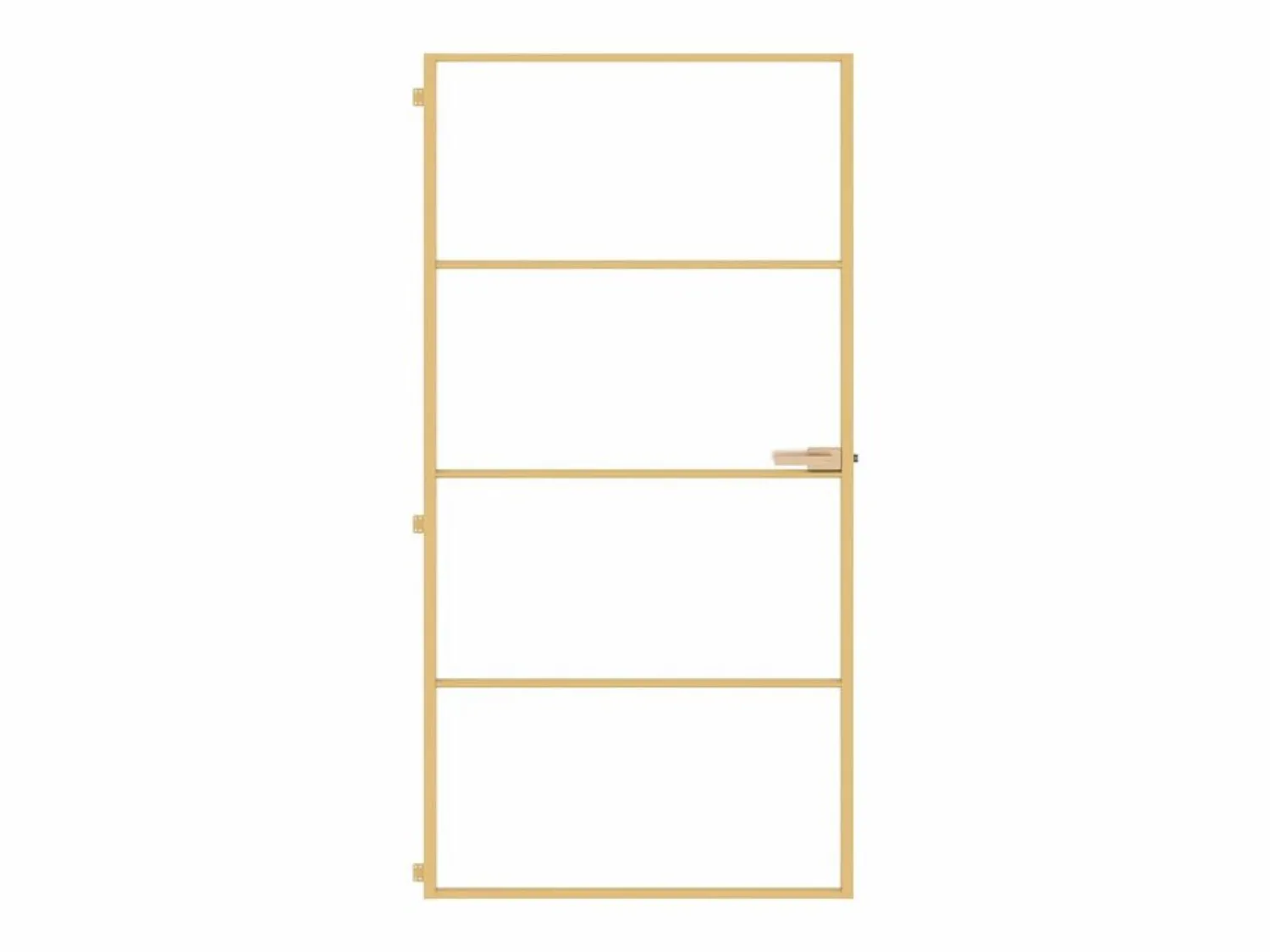 Discount Puerta interior dorada vidrio templado aluminio 102,5x201,5 cm ES445525 Puerta Con Marco
