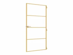 Discount Puerta interior dorada vidrio templado aluminio 102,5x201,5 cm ES445525 Puerta Con Marco