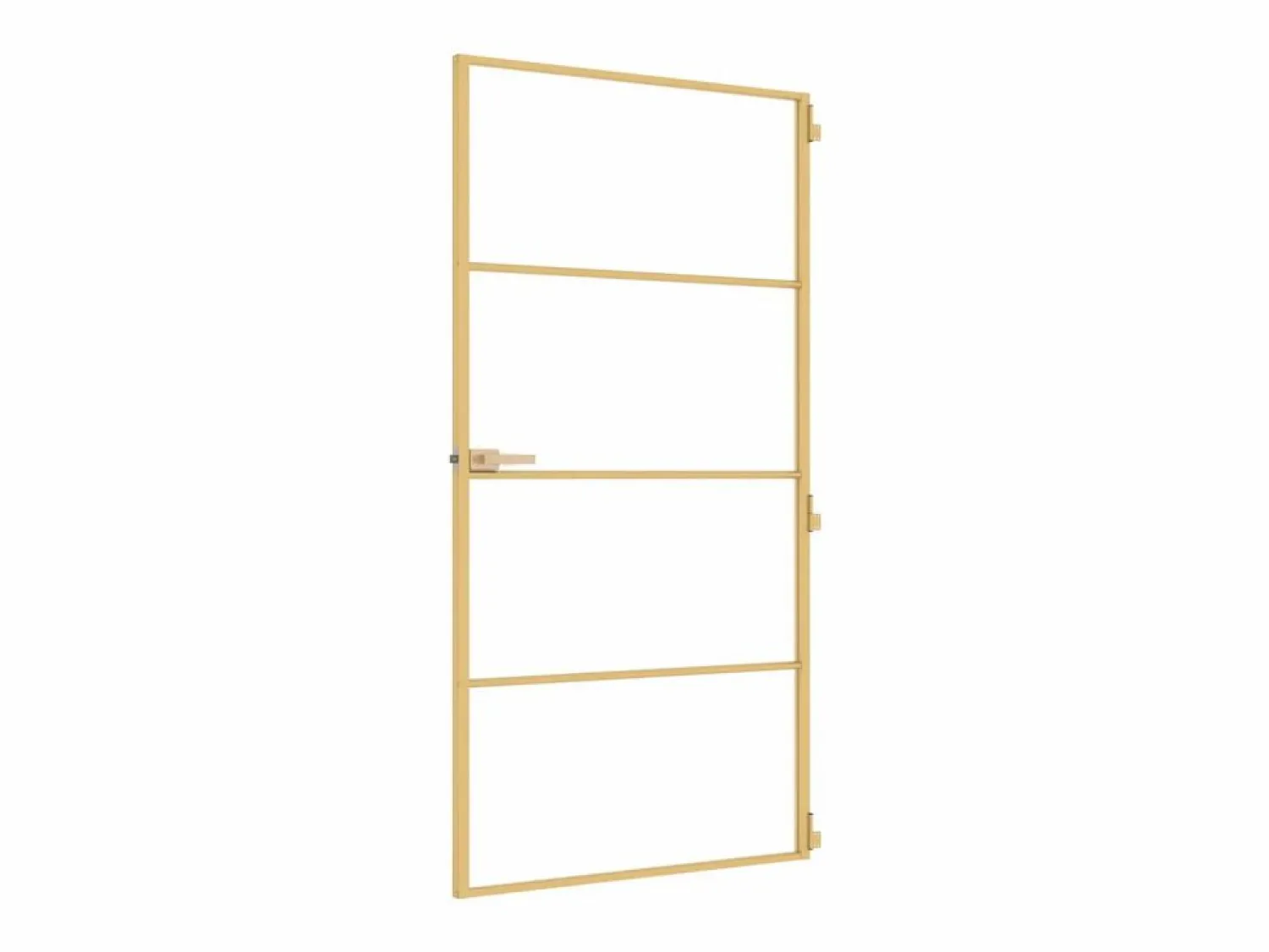 Discount Puerta interior dorada vidrio templado aluminio 102,5x201,5 cm ES445525 Puerta Con Marco