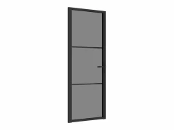 Best Puerta interior vidrio EGS y aluminio 76x201,5 cm ES960468 Negro