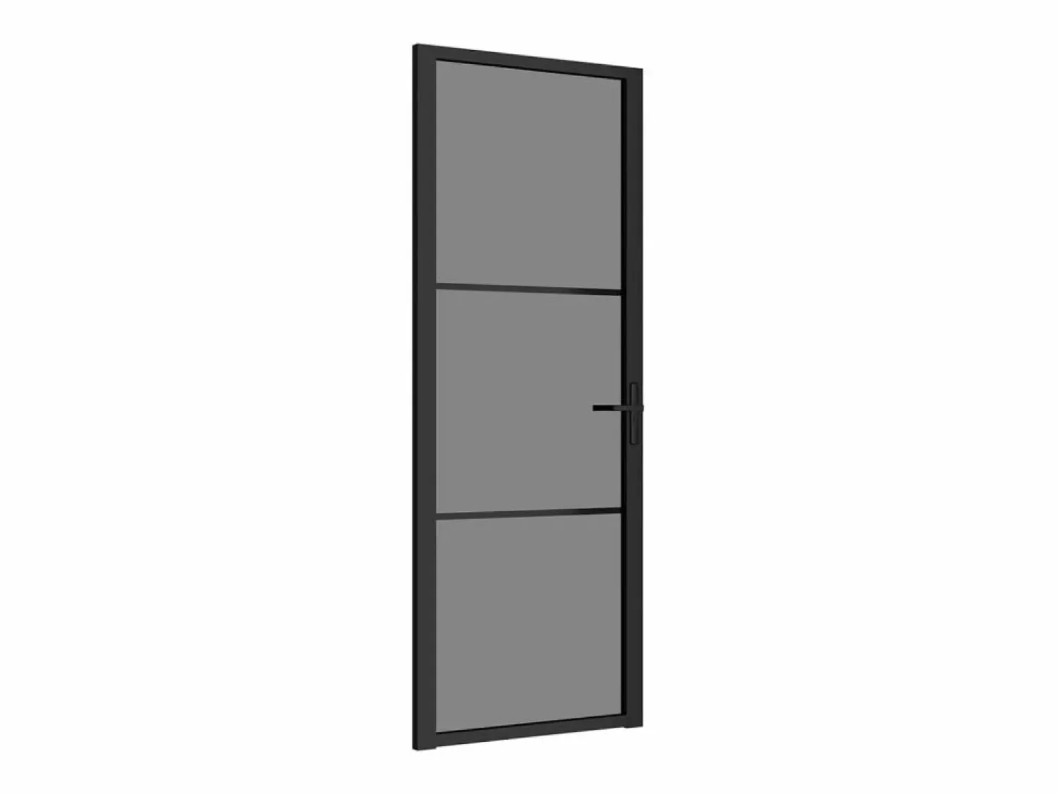 Best Puerta interior vidrio EGS y aluminio 76x201,5 cm ES960468 Negro