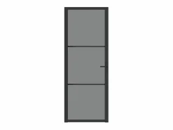 Best Puerta interior vidrio EGS y aluminio 76x201,5 cm ES960468 Negro