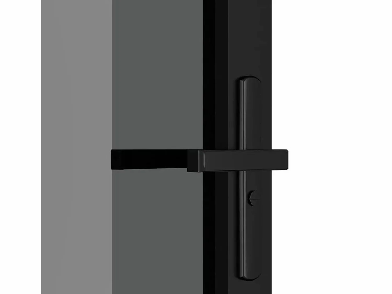 Best Puerta interior vidrio EGS y aluminio 76x201,5 cm ES960468 Negro