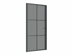New Puerta interior vidrio EGS y aluminio 102,5x201,5 cm ES137515 Negro