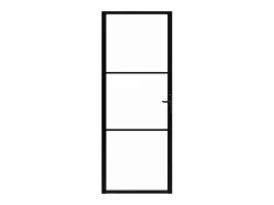 Sale Puerta interior vidrio ESG y aluminio 76x201,5 cm ES780526 Negro