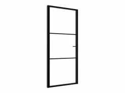 Online Puerta interior vidrio ESG y aluminio 102,5x201,5 cm ES625034 Negro
