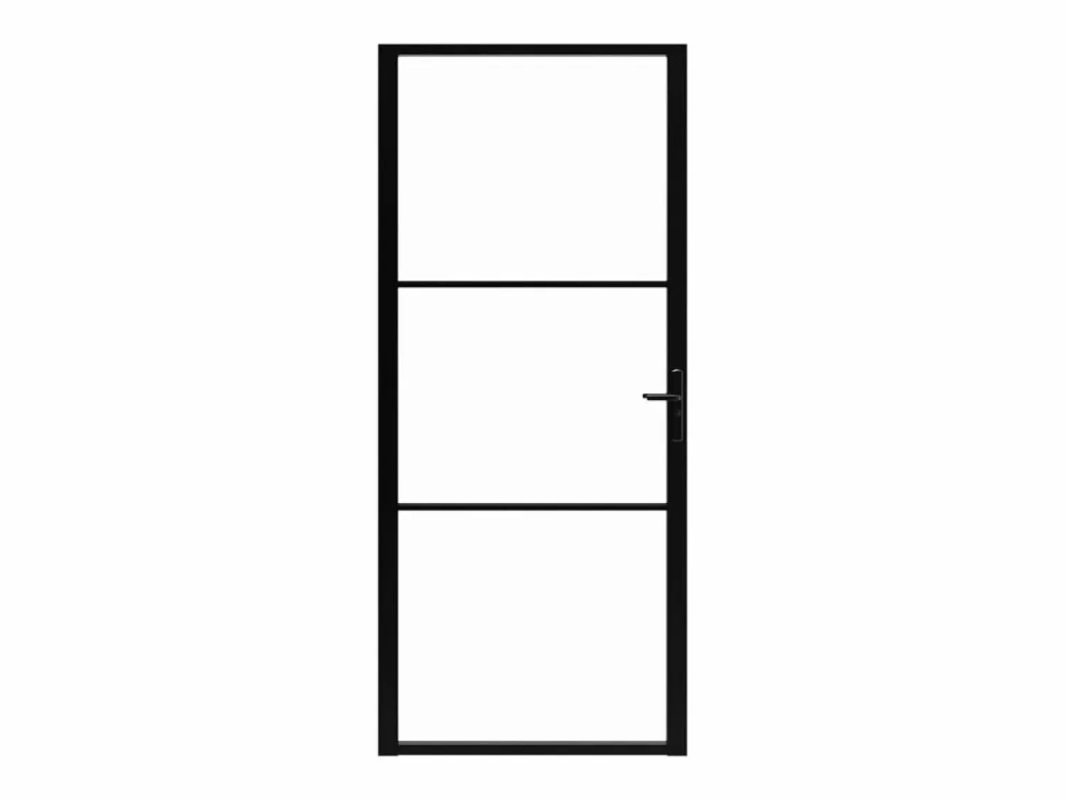 Online Puerta interior vidrio ESG y aluminio 102,5x201,5 cm ES625034 Negro