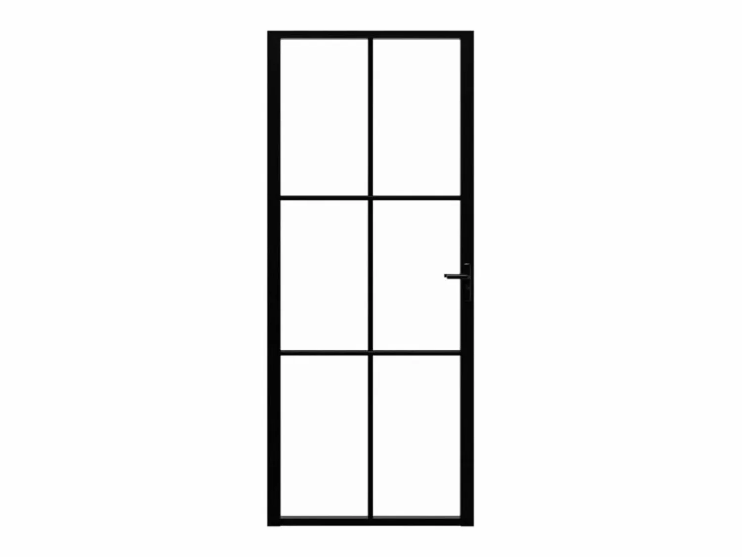 Puerta interior vidrio ESG y aluminio 83x201,5 cm ES820119