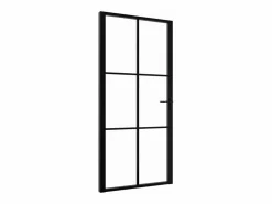 Puerta interior vidrio ESG y aluminio 102,5x201,5 cm ES241216
