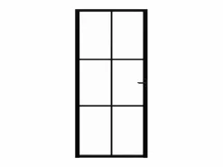 Puerta interior vidrio ESG y aluminio 102,5x201,5 cm ES241216